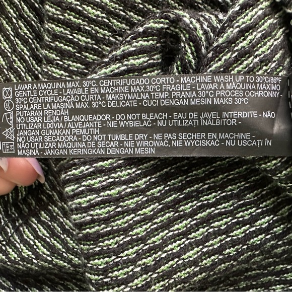 Zara Knit Mini A-line Skirt Green & Black  Size Medium - Picture 8 of 8